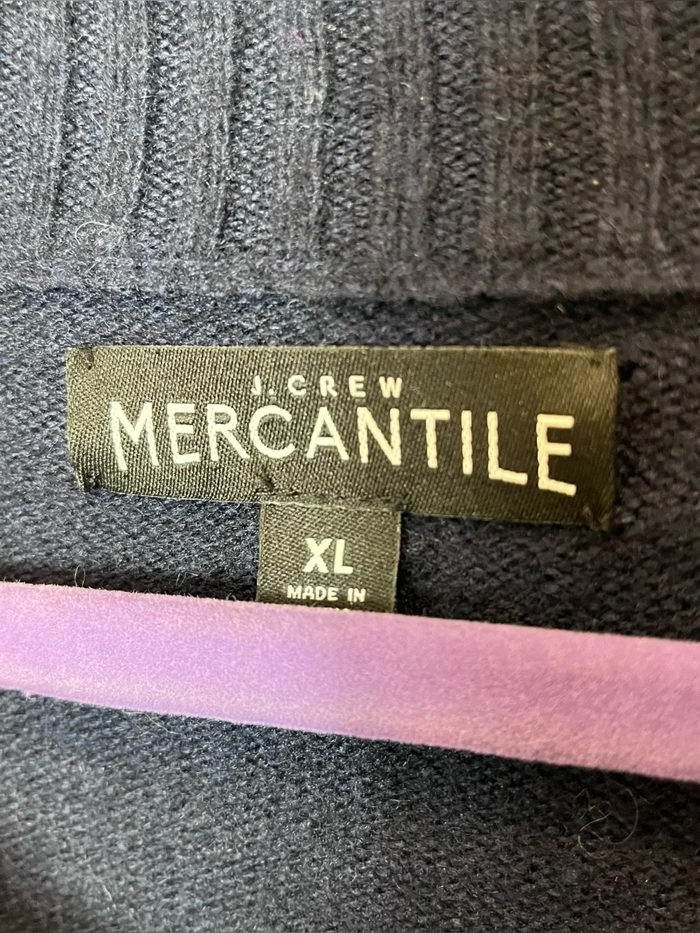 J. Crew Mercantile Sweater Mens Lambs Wool Professor Preppy Blue Shawl Collar XL